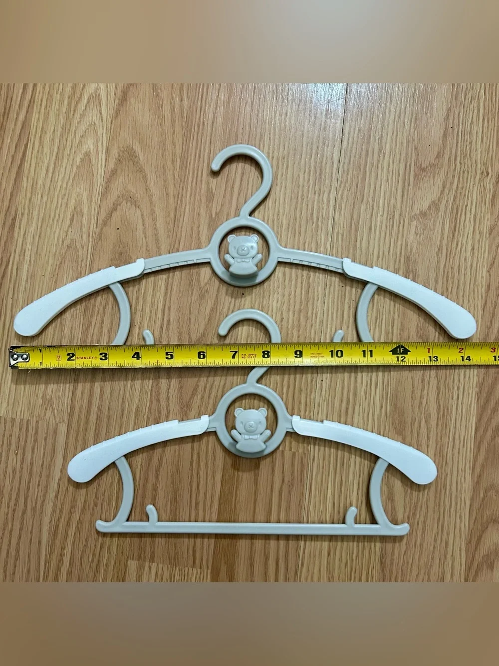 49 Pc Baby Clothes Hangers w/Bear Adjustable Interlocking Infant Kid Child